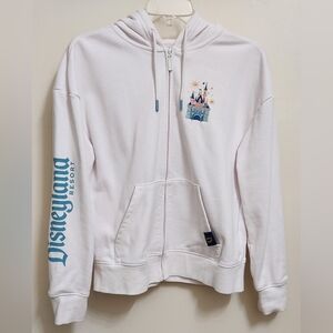 **NEAR NEW** Disneyland Full Zip Hoodie Womens Sz M Med Sleeping Beauty Castle